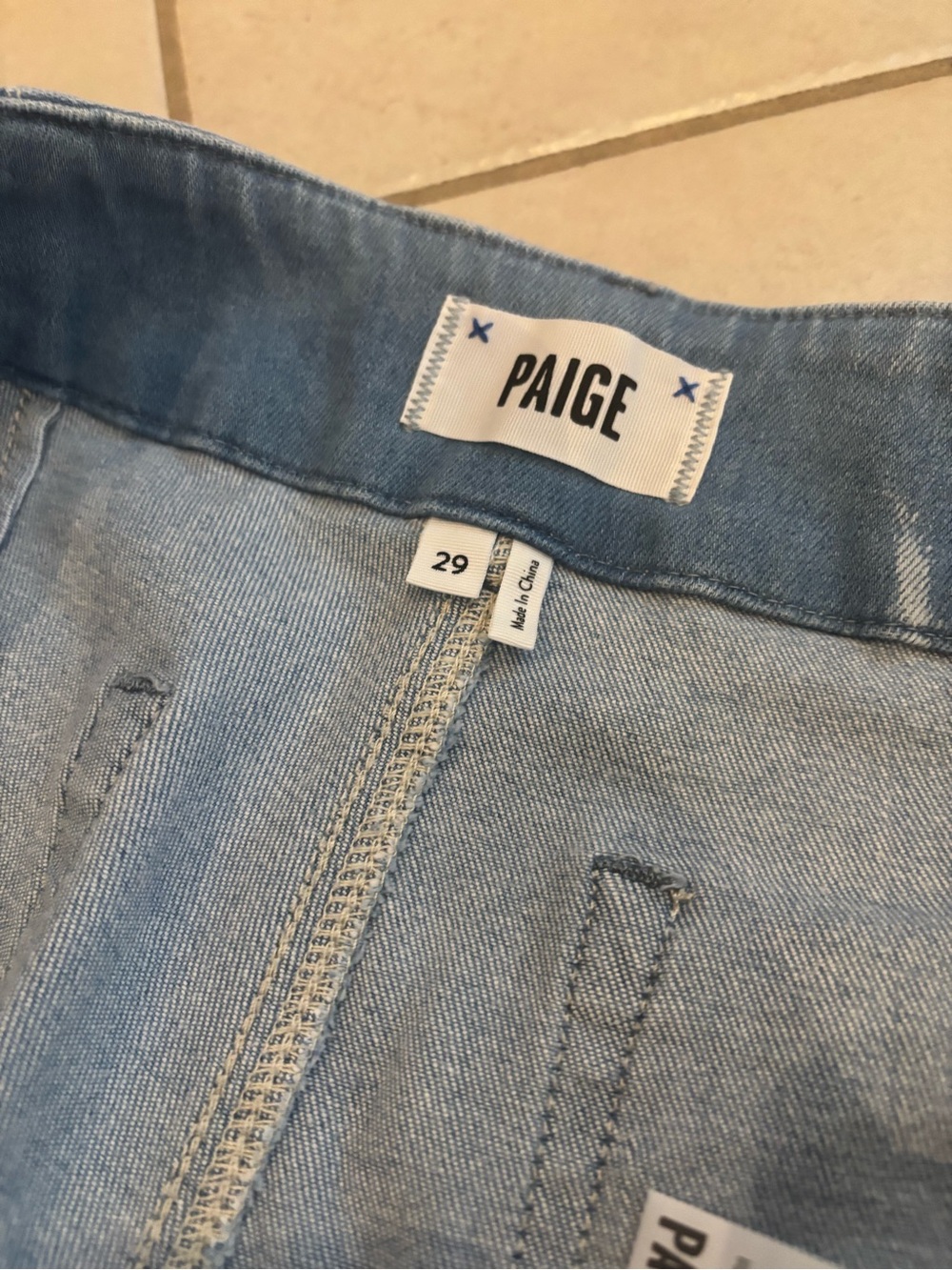 PAIGE Light Blue Wide-Leg Jeans - Picture 9 of 13